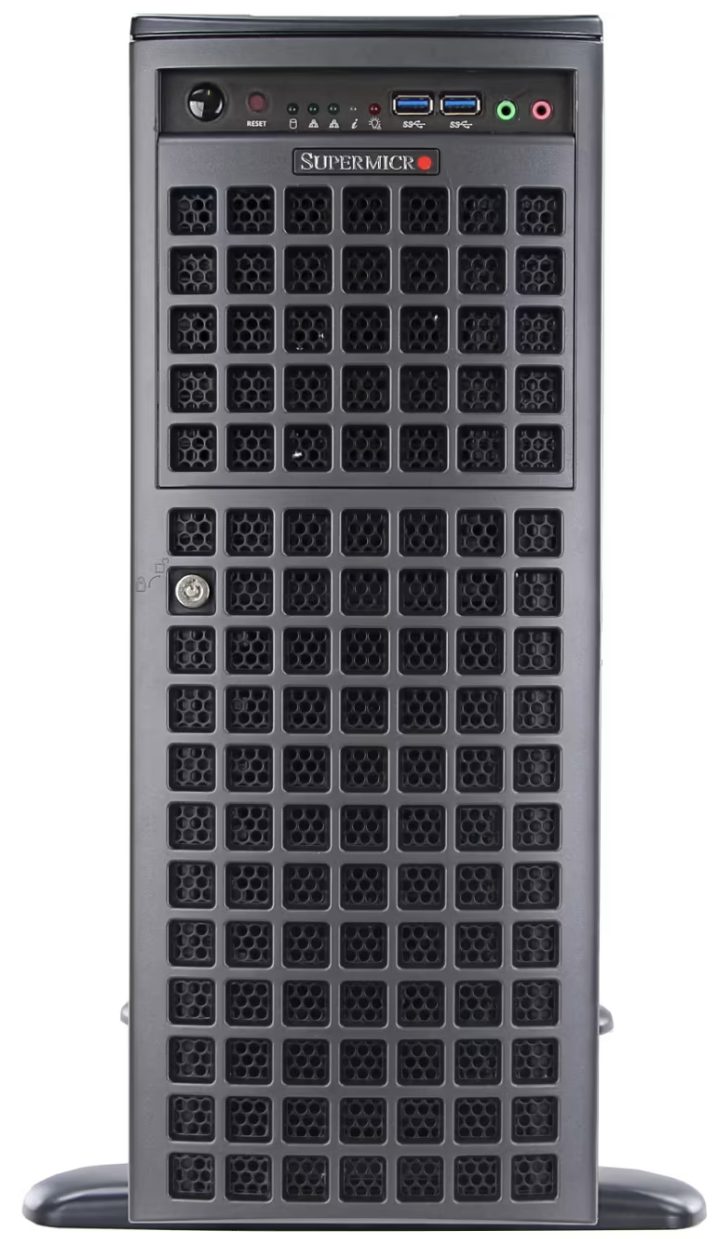 Сервер GPU Vekus «Кварк» Tower/5U (2x LGA4677, 8x HDD Bays, 4x GPUs)